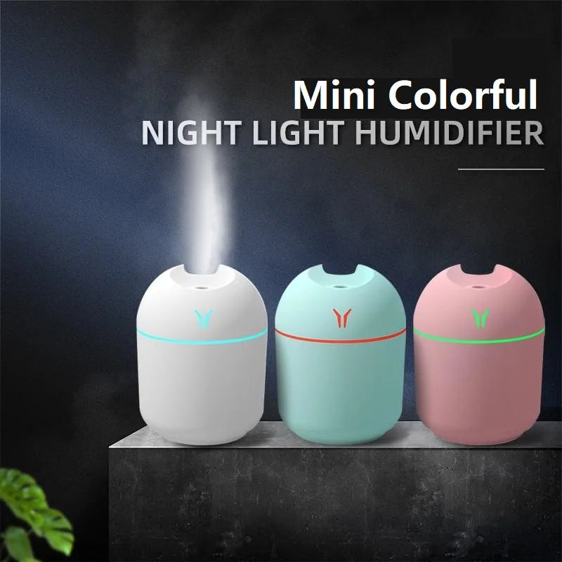 250ML USB Mini Humidifier & Aroma Diffuser with LED Lamp