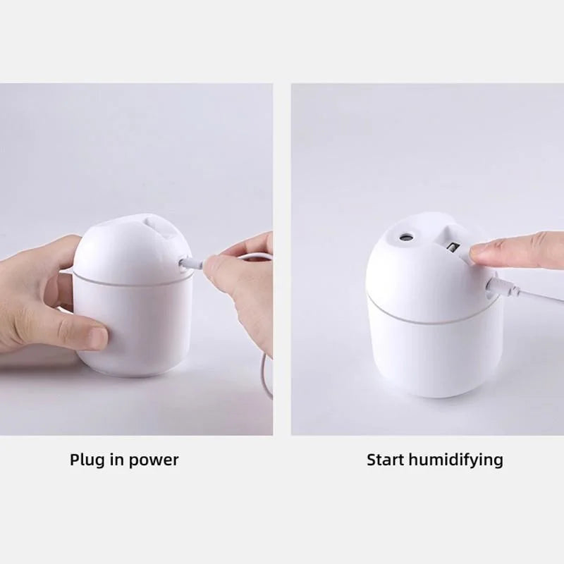 250ML USB Mini Humidifier & Aroma Diffuser with LED Lamp