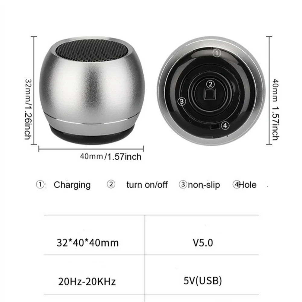 M1 Mini Bluetooth Speaker | Portable Metal Wireless Subwoofer